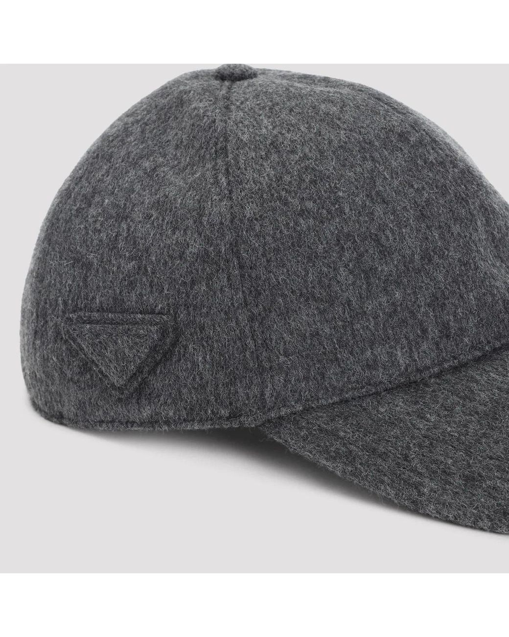 Prada Gray Dark Flannel Baseball Cap