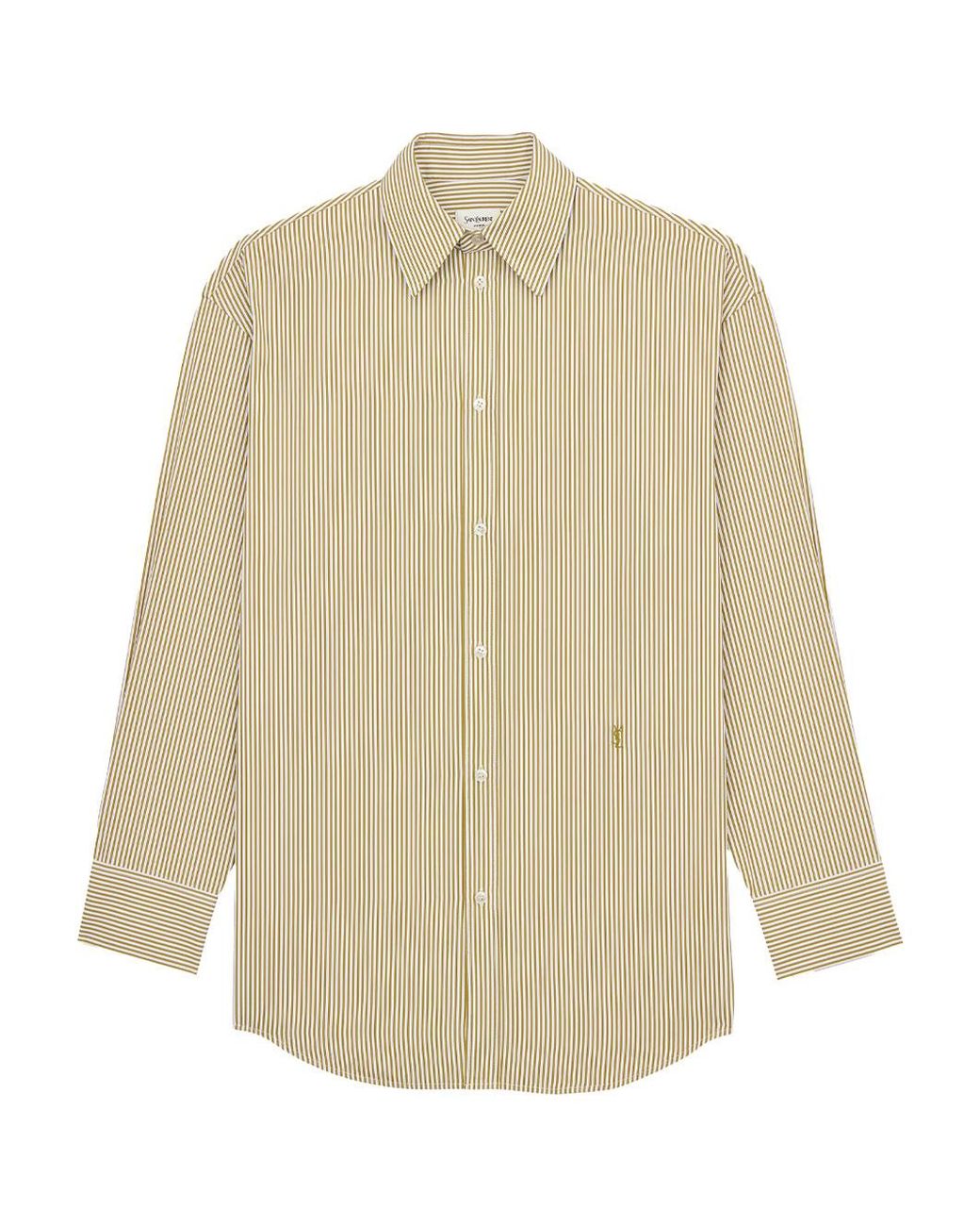 Saint Laurent Natural Oversized Stripes Shirt
