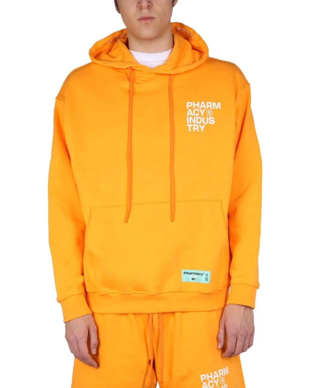 Pharmacy Industry Orange Sweatshirt With Logo Print for men