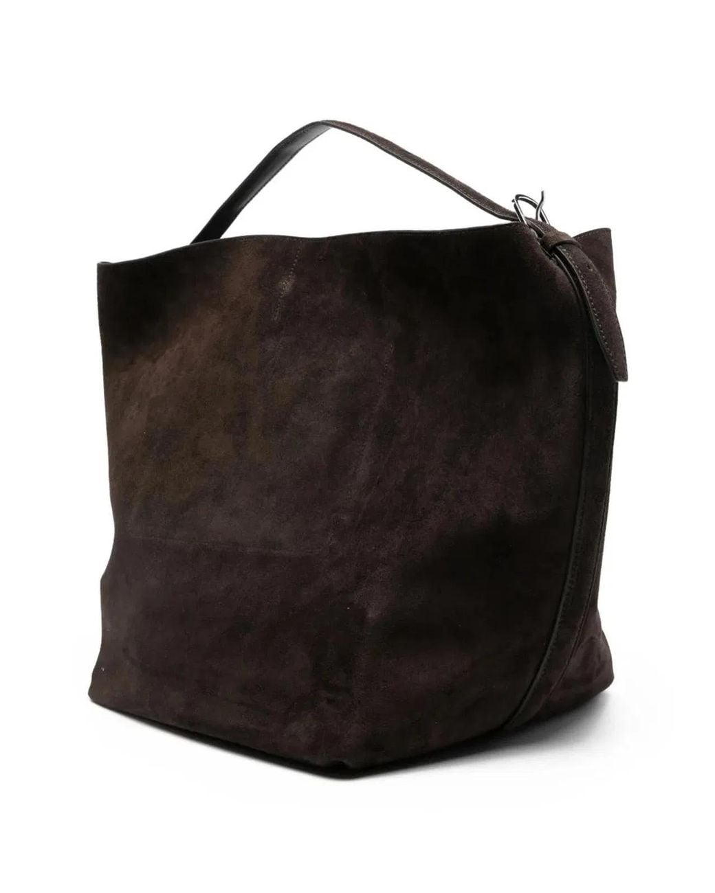 Totême  Black Belted Suede Leather Tote