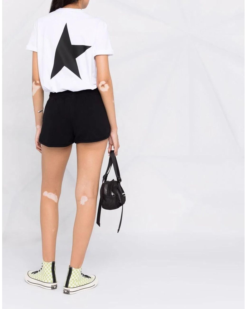 Golden Goose Deluxe Brand Black Diana Star Logo Shorts