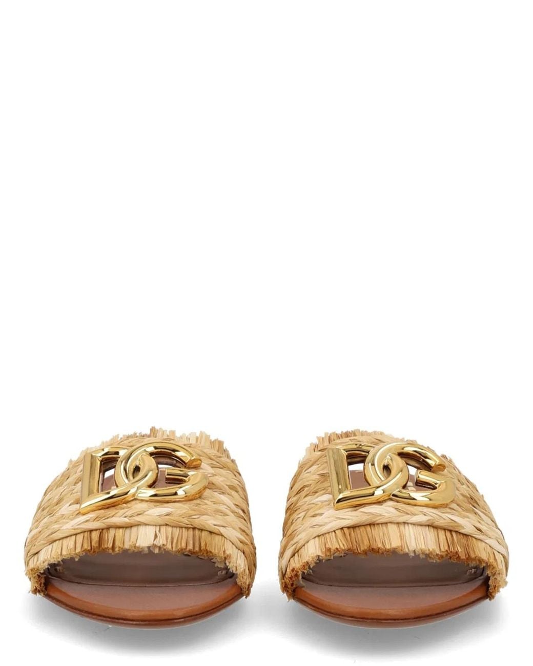 Dolce & Gabbana Natural Dolce & Gabbana Sandal With Logo