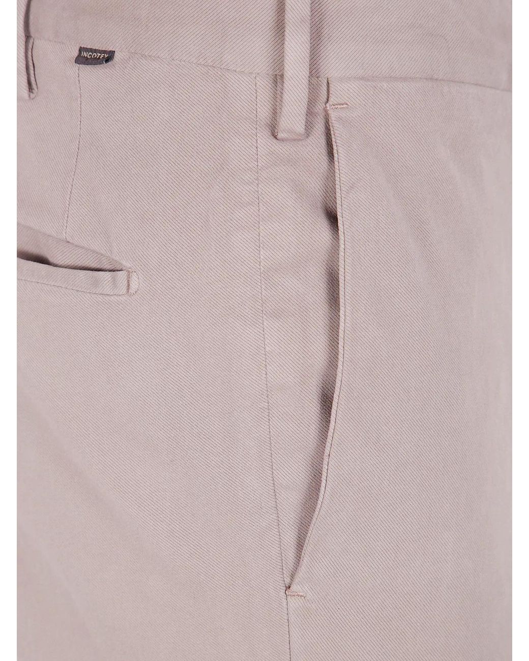 Incotex Brown Regular Trousers for men