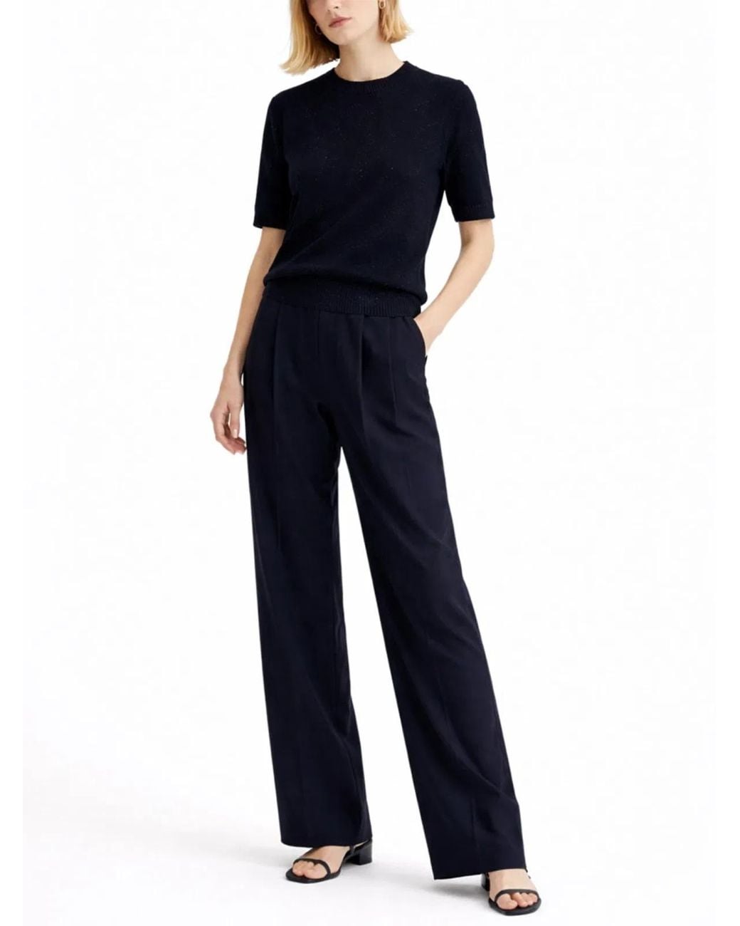 Fabiana Filippi Blue Linen Blend T-Shirt