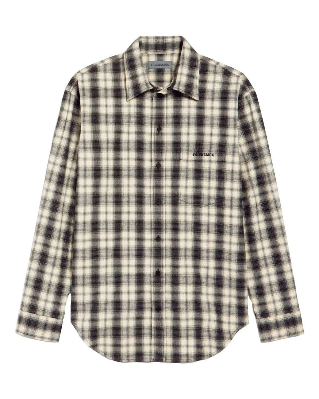 Balenciaga Black Checked Shirt for men