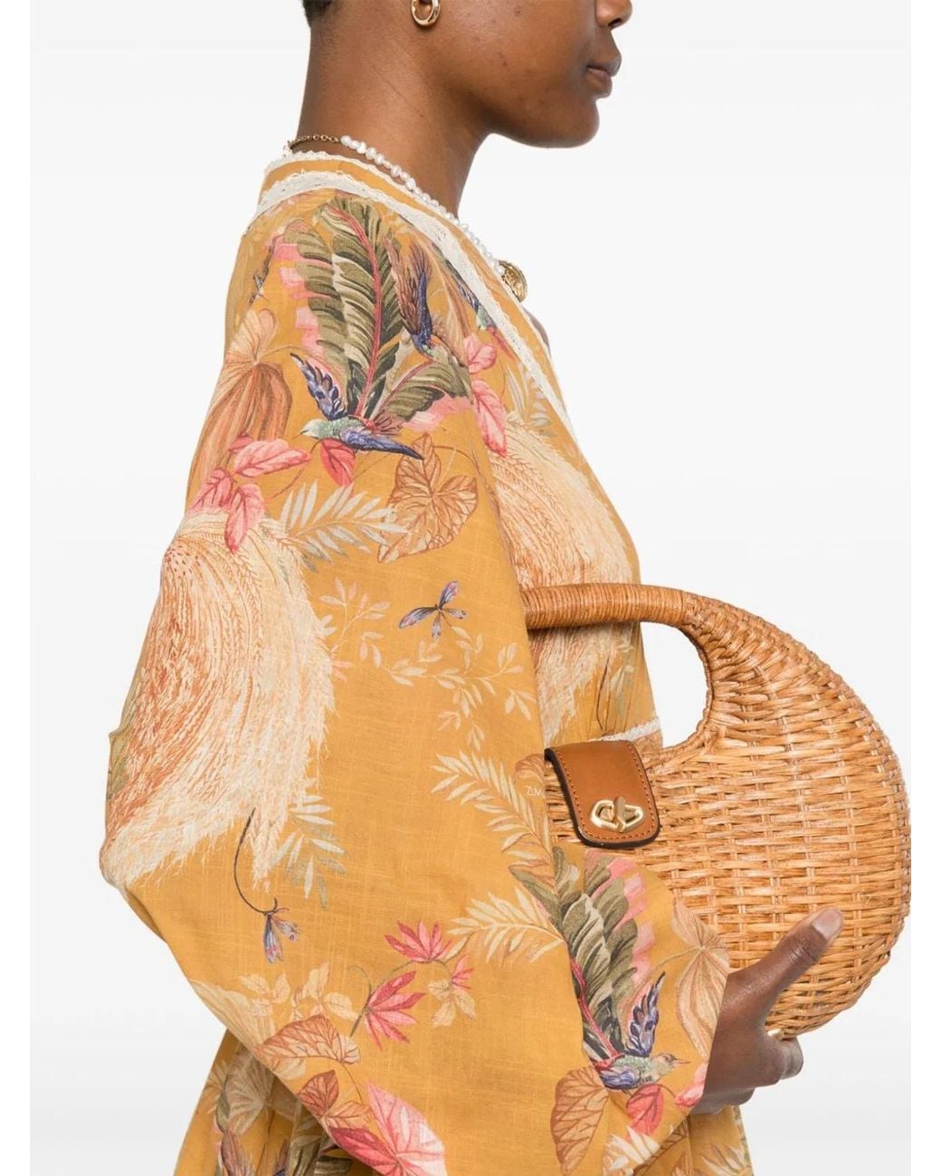 Zimmermann Yellow Ascension Cotton Mini Dress