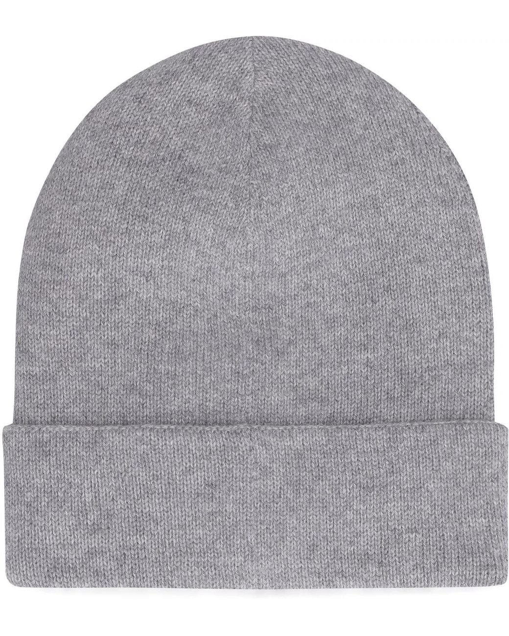 McQueen Gray Cashmere Beanie Hat for men