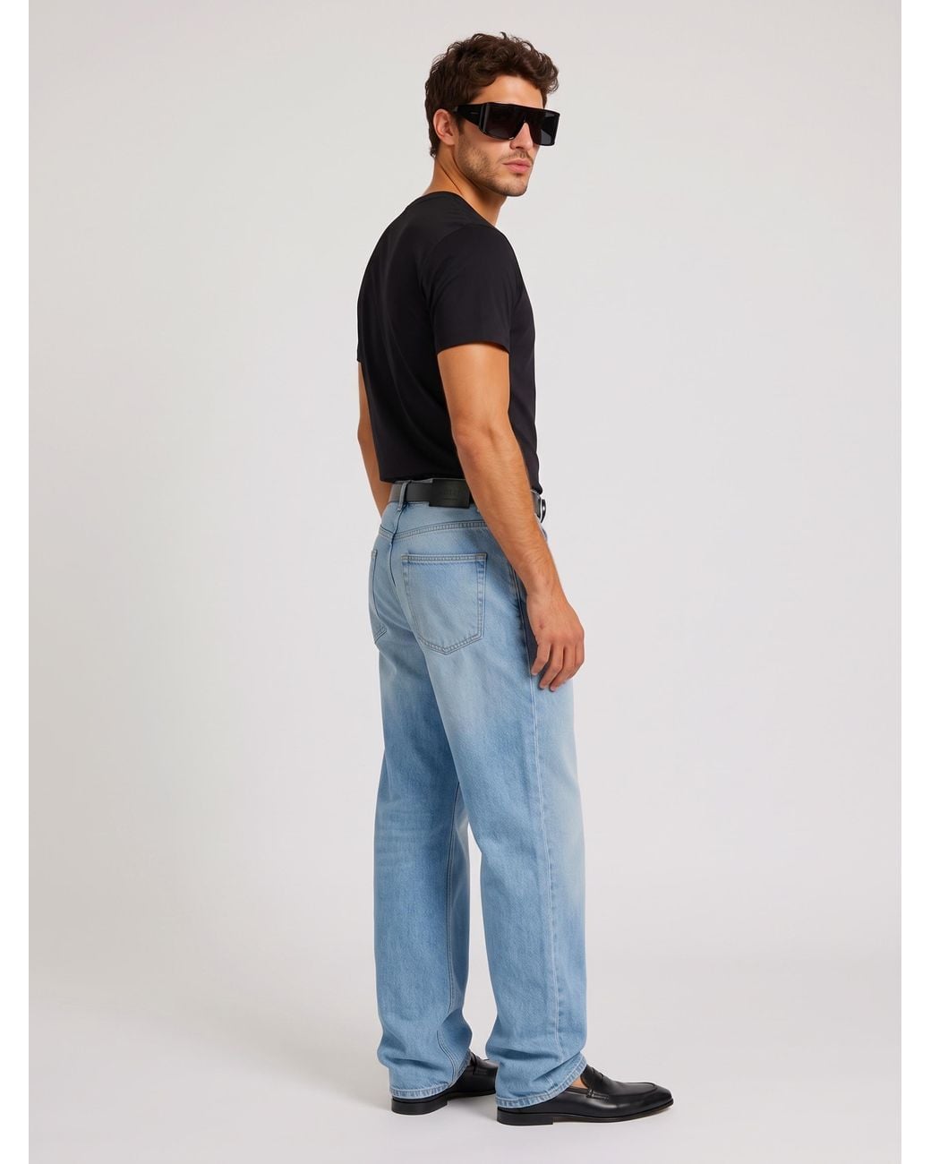 Gucci Blue Lightened Washed Denim Pants for men