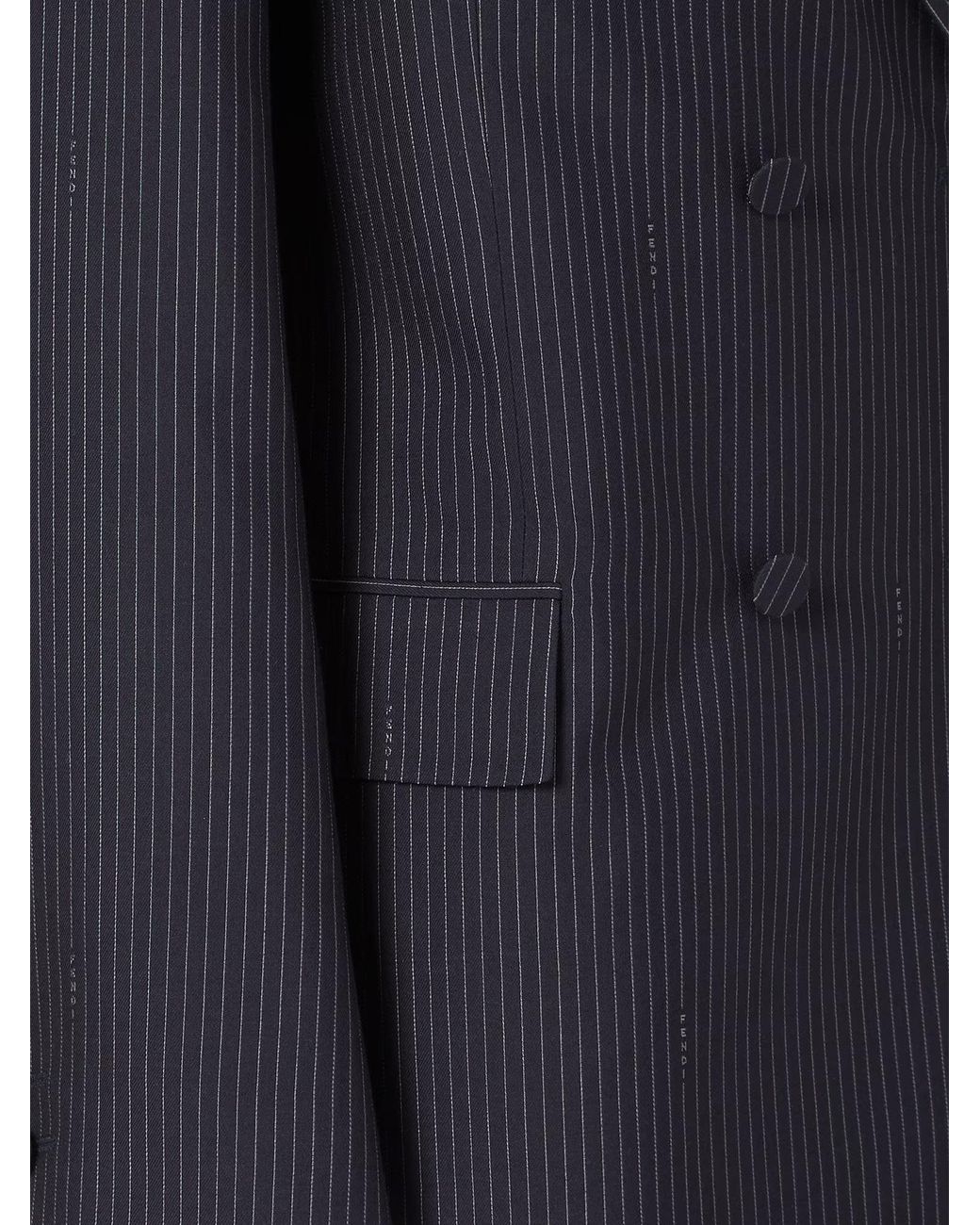 Fendi Blue Wool Blazer
