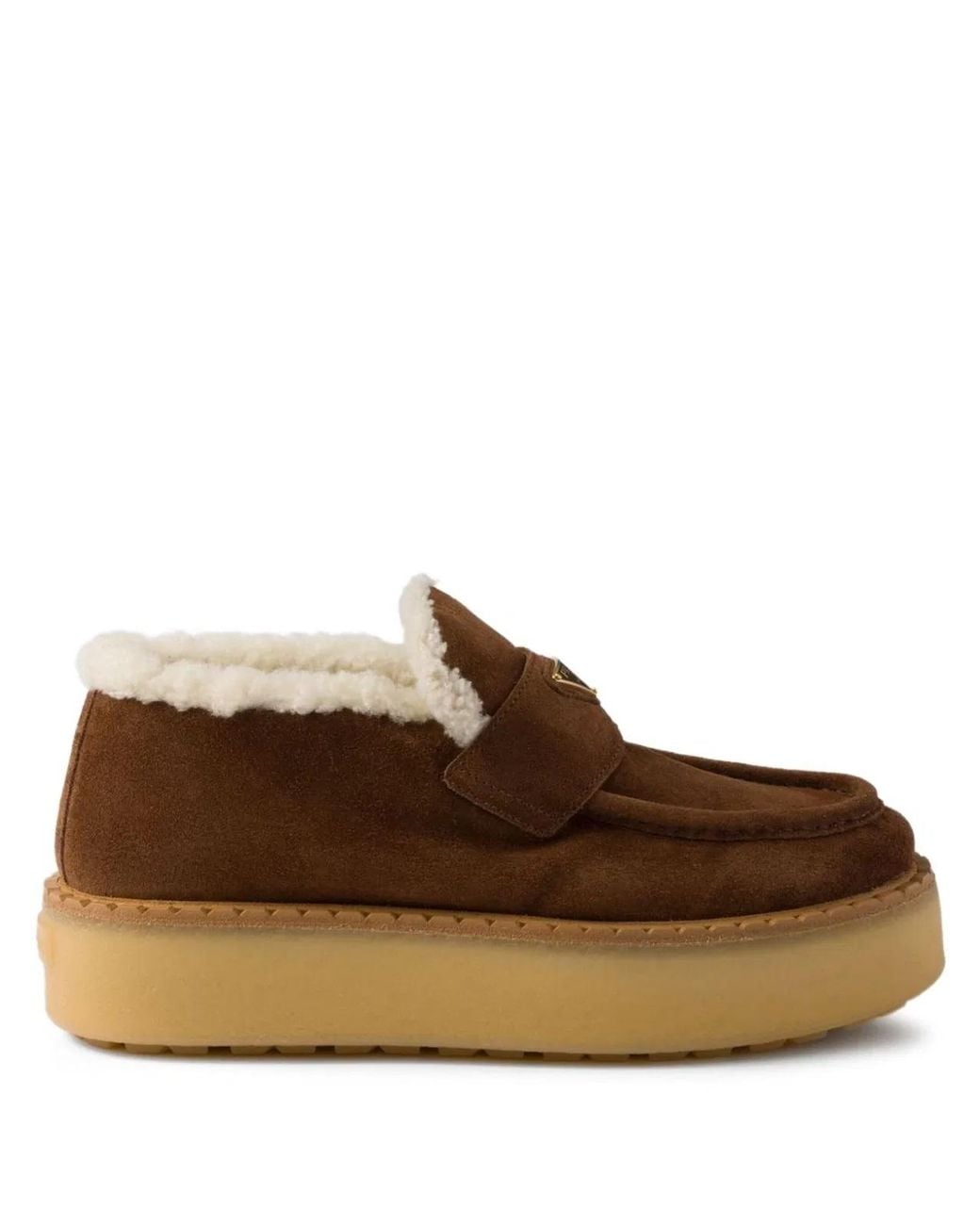 Prada Brown Flat Shoes
