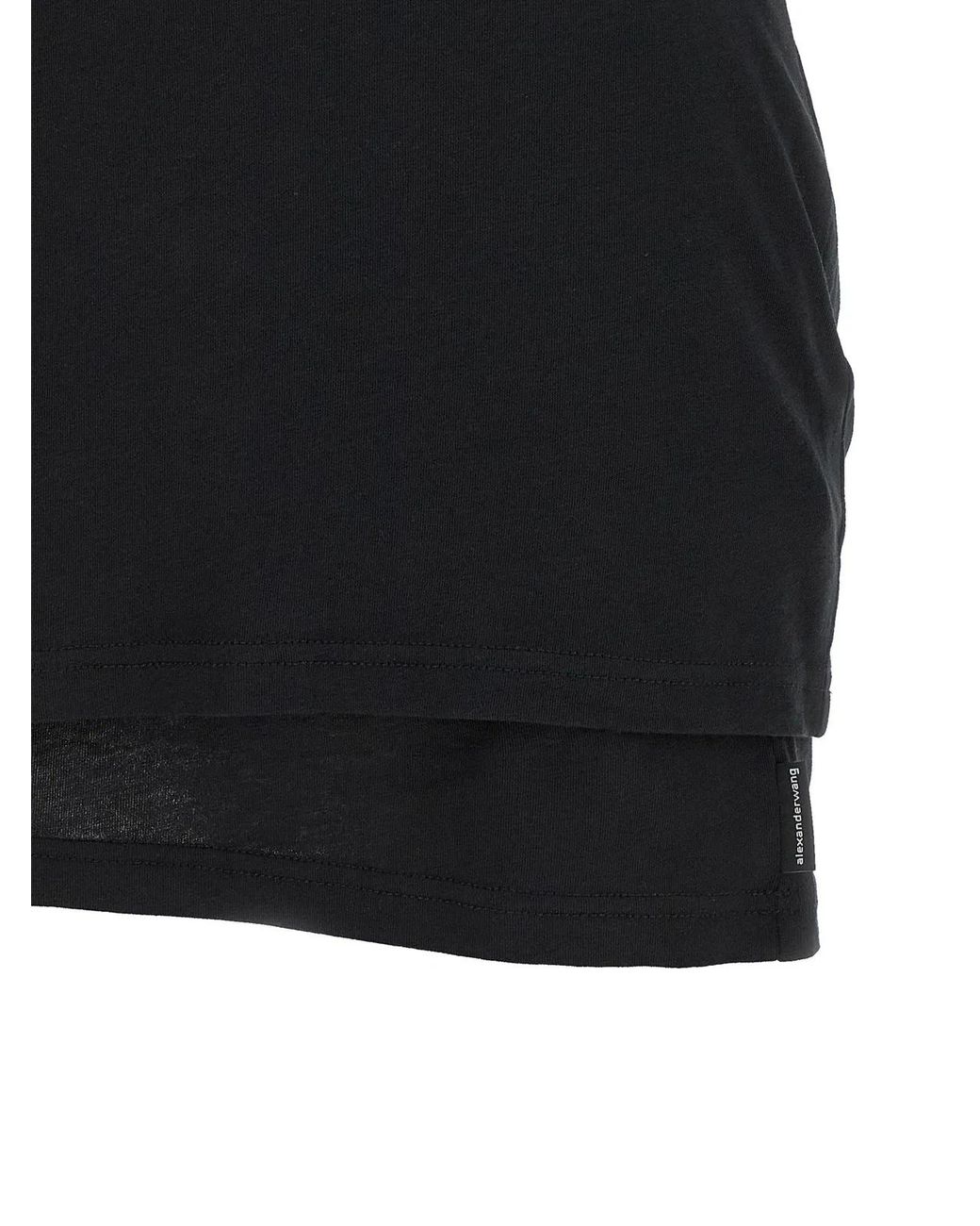 Alexander Wang Black 'Twisted Bust Layered' Dress