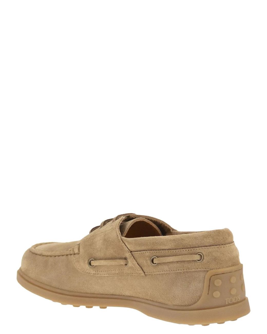 Tod's Brown Suede Boat Shoe for men