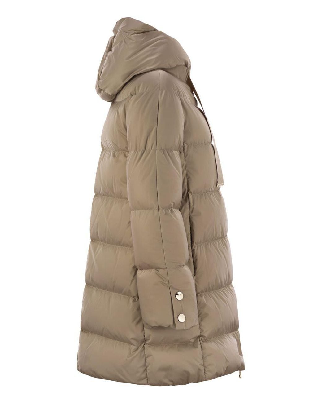 Herno Natural Elegant A-Shape Down Hooded Jacket