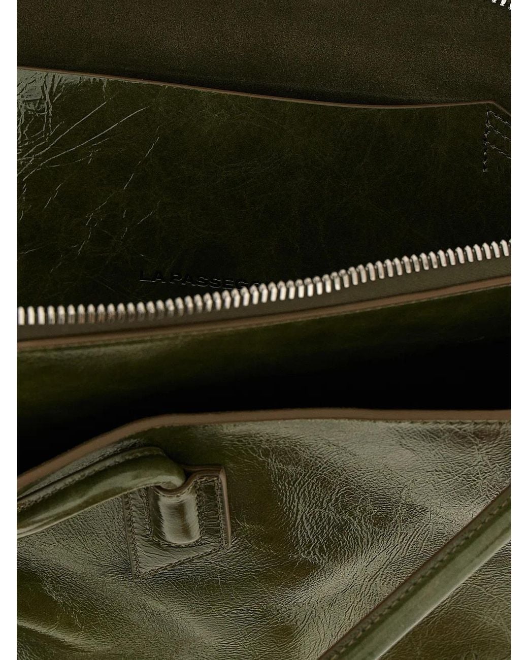 The Attico Green 'La Passeggiata Medium' Shoulder Bag