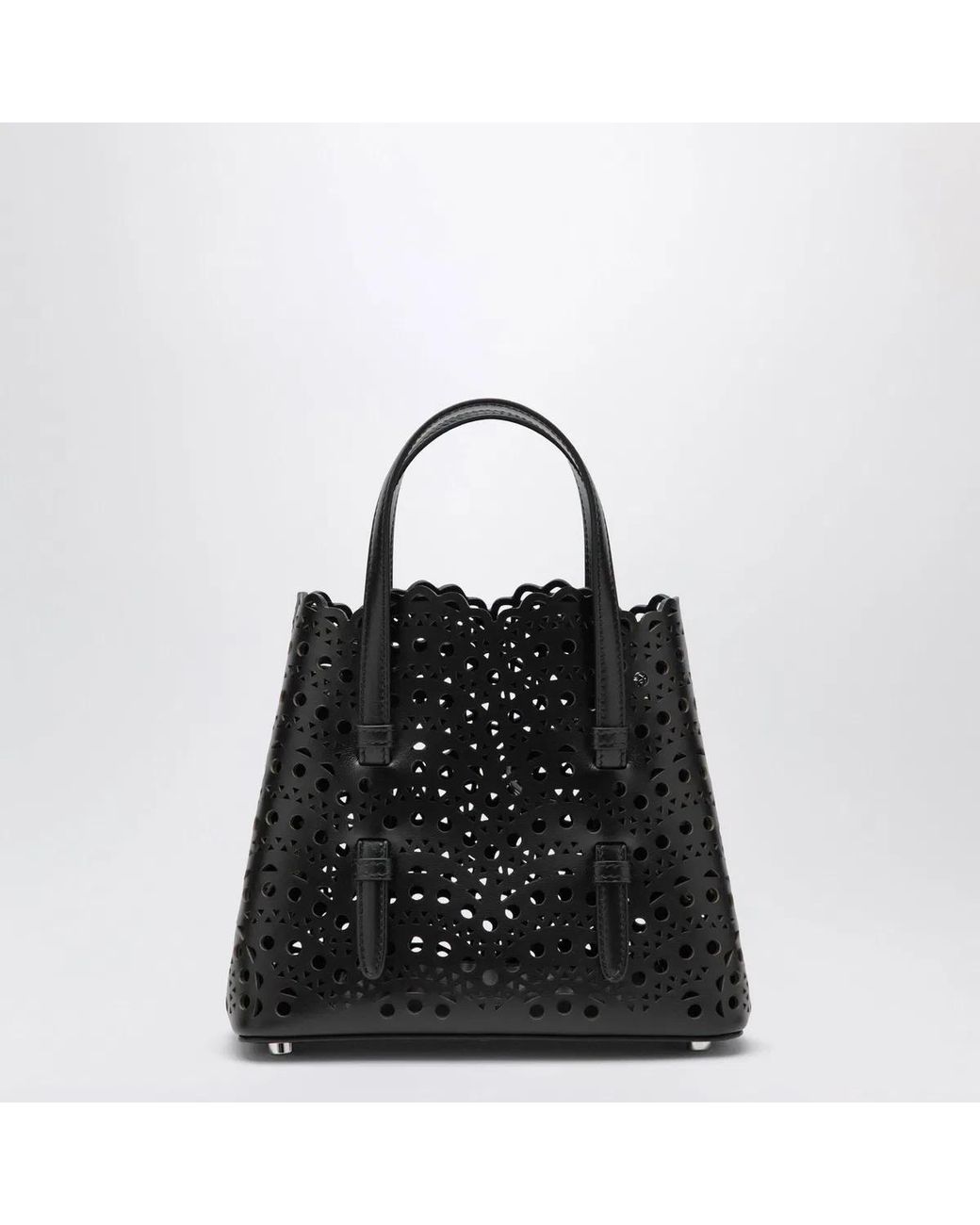 Alaïa Black Alaia Mina 20 Vienne Calfskin Tote Bag