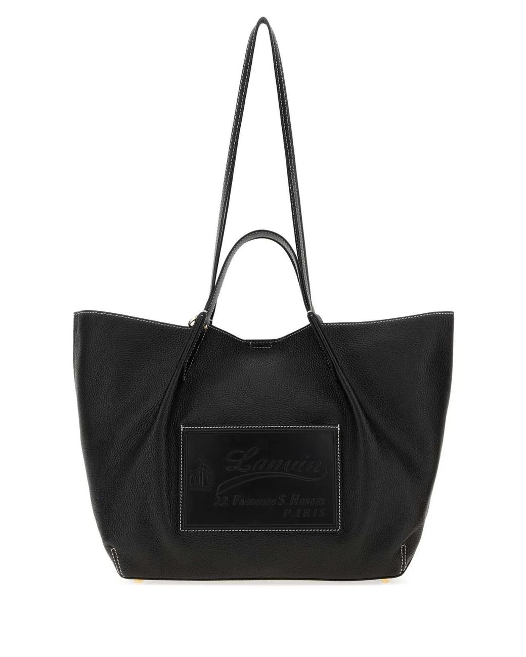 Lanvin Black Leather Shopping Bag