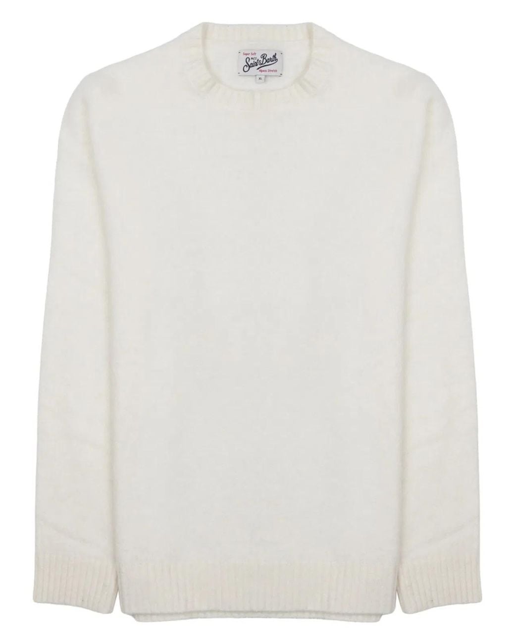 Mc2 Saint Barth White Off Solid Sweater for men