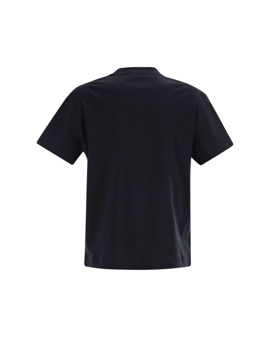 Brunello Cucinelli Black Cotton Jersey T-Shirt With Shiny Tab