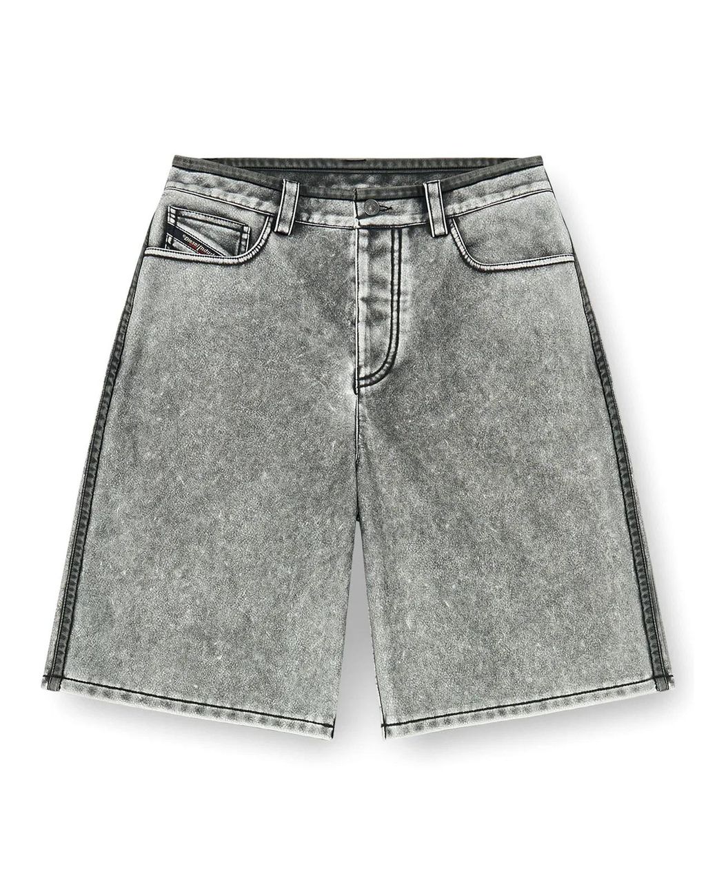 DIESEL Gray Pu Bermuda Shorts