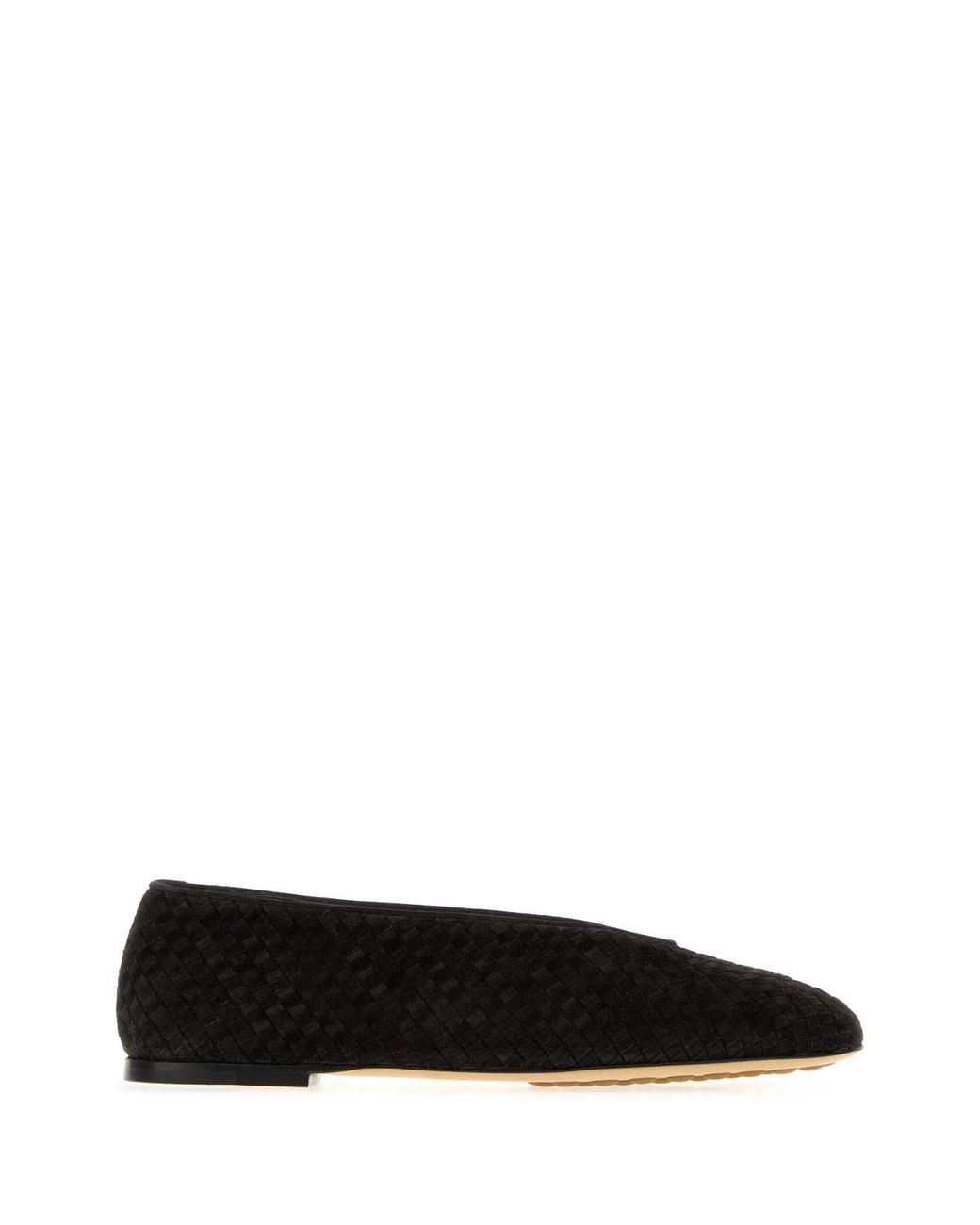 Bottega Veneta Black Rosa Ballet Flat Intreccio