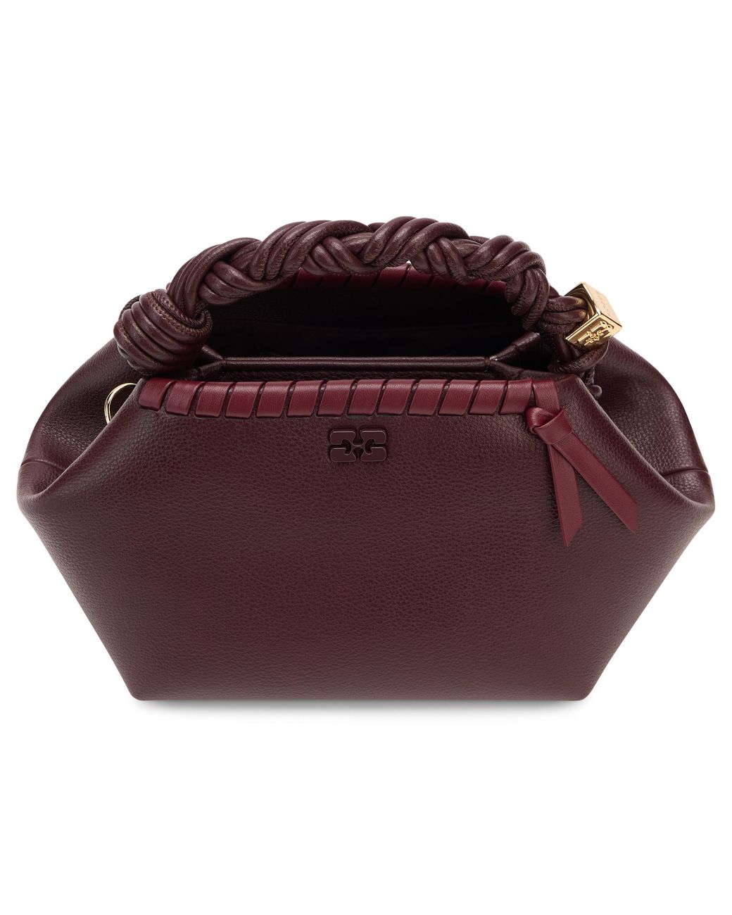 Ganni Brown Bag Bou Mini Braided
