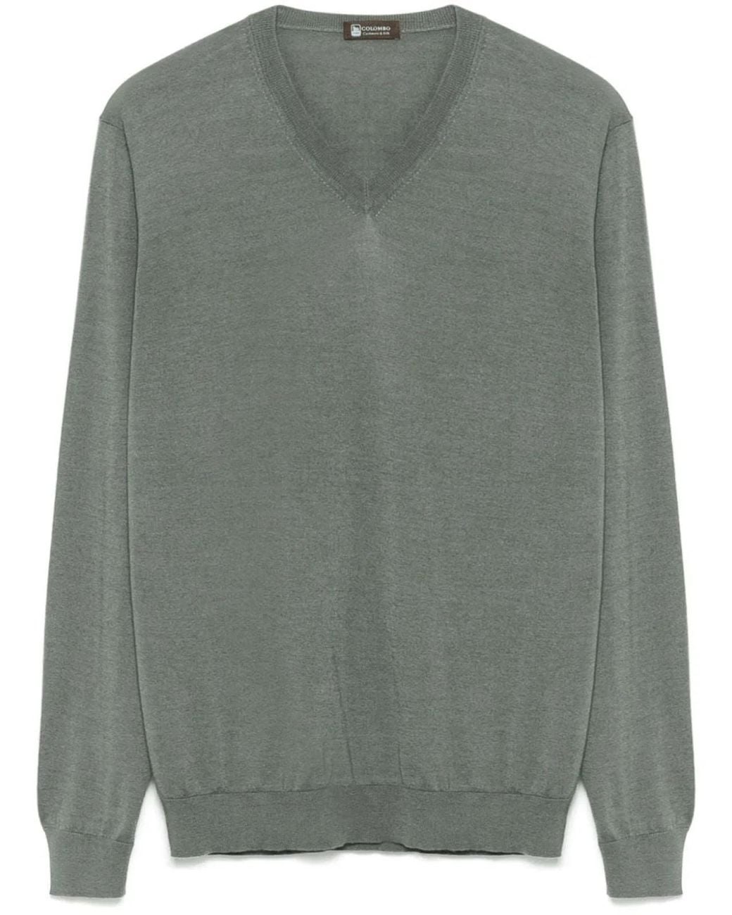 Colombo Gray Ma00058256Ja V Neck Sweater for men