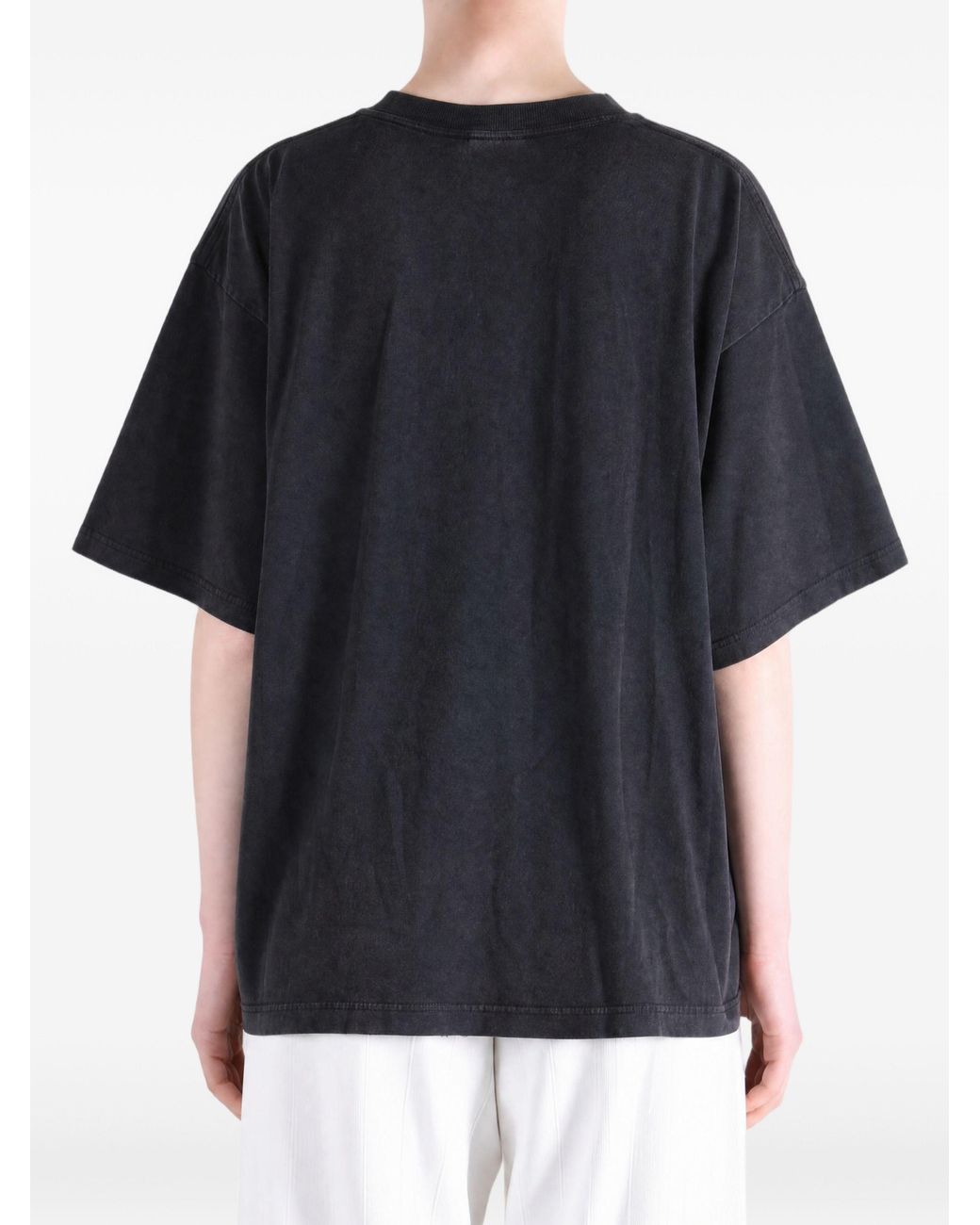 Balenciaga Black Tshirt Con Stampa