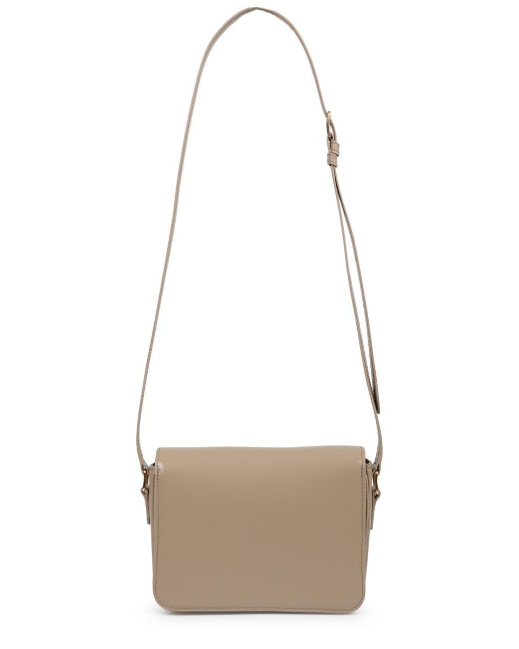 Céline White Shoulder Bag Teen Triomphe Leather Calfskin