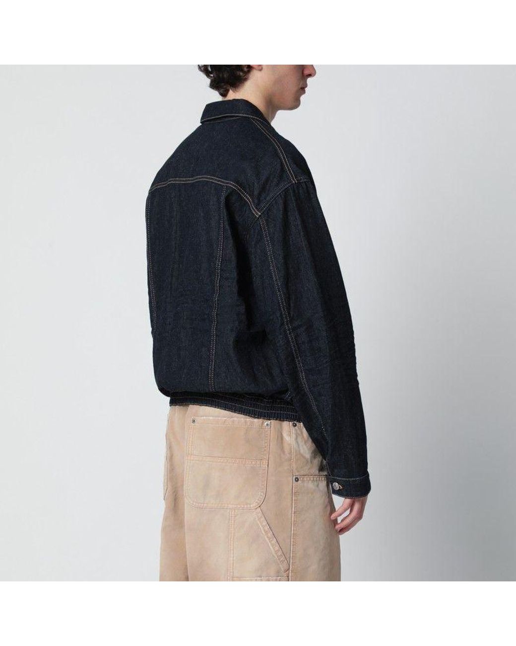 DSquared² Black Zipup Denim Jacket for men