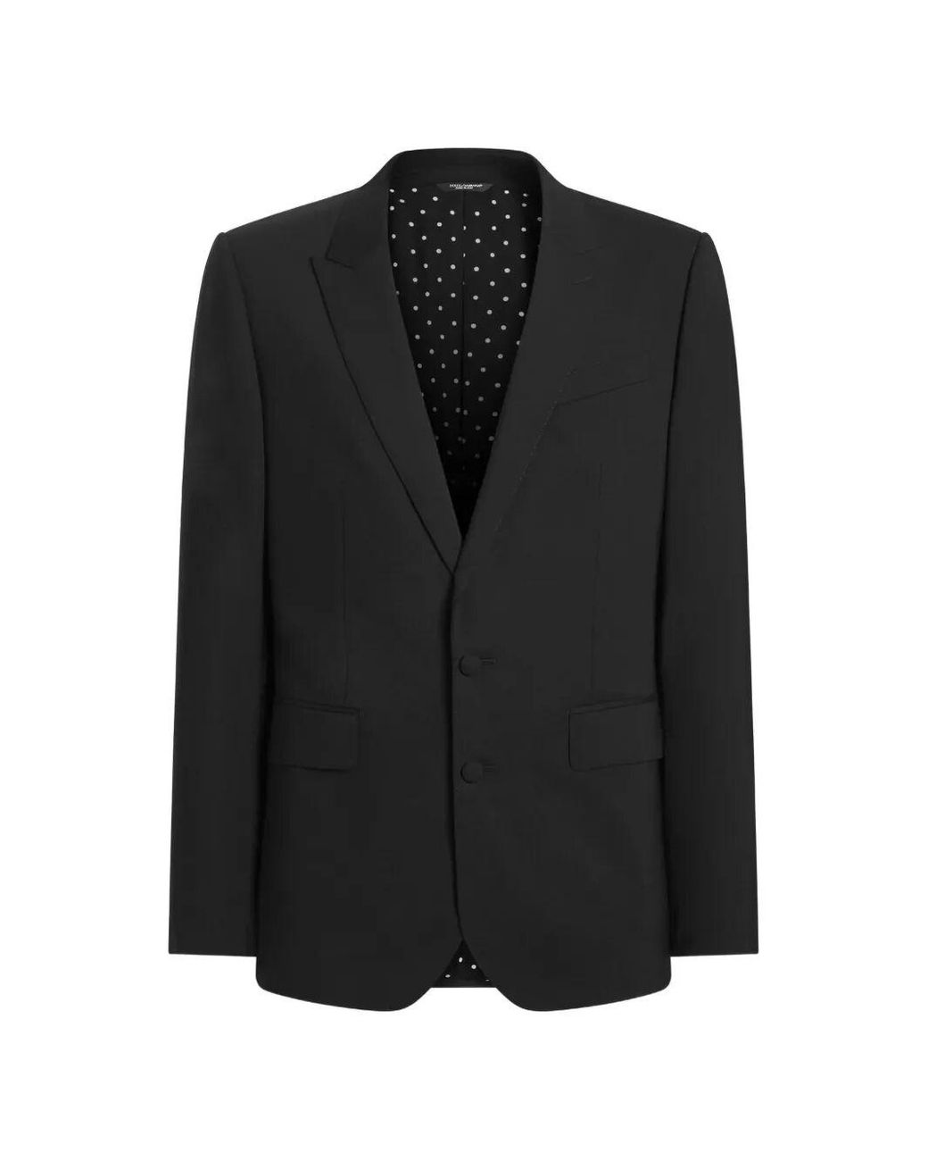 Dolce & Gabbana Black New Martini One-Breasted Canvas Jacket for men