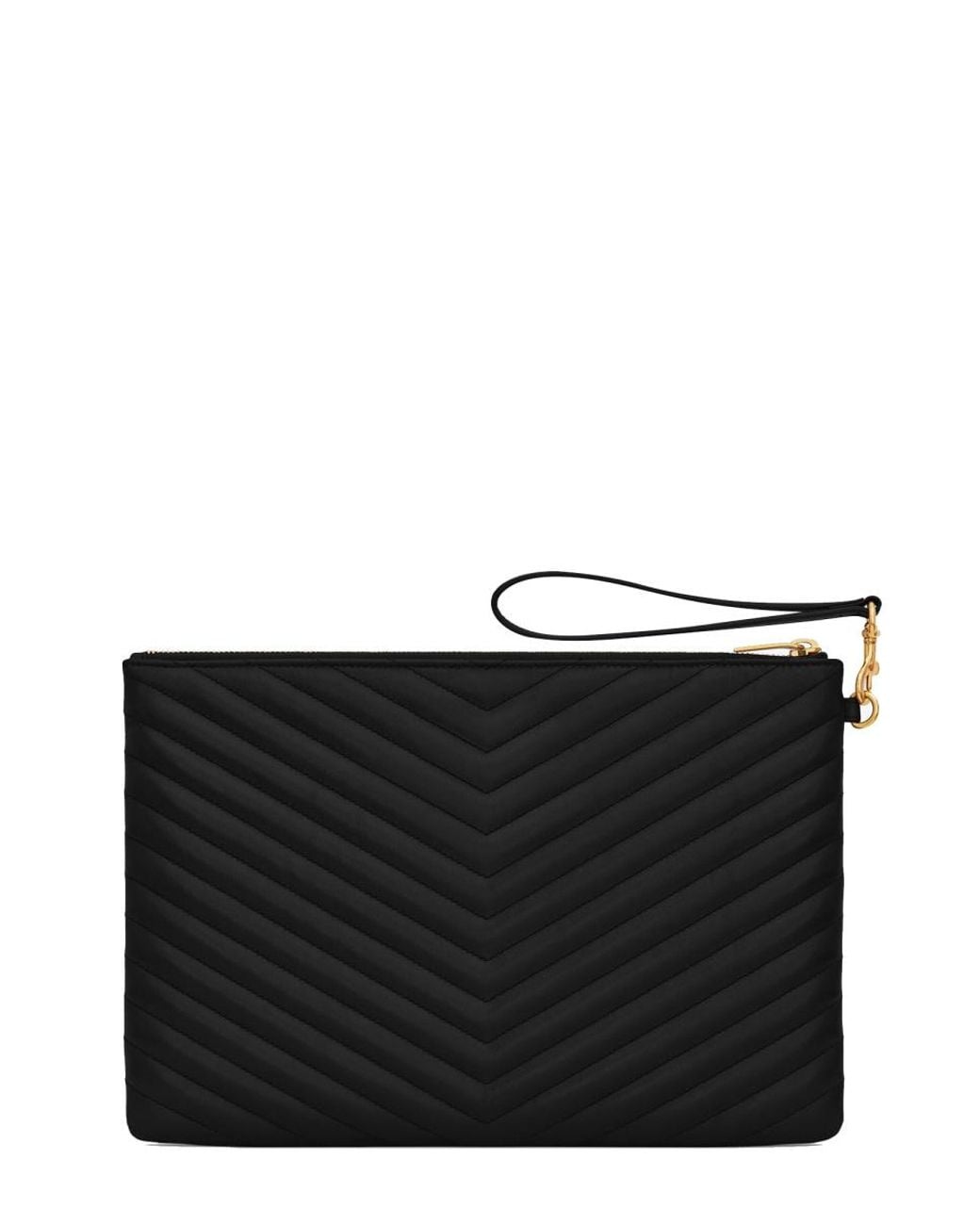 Saint Laurent Black Puoch Per Tablet "Cassandre"