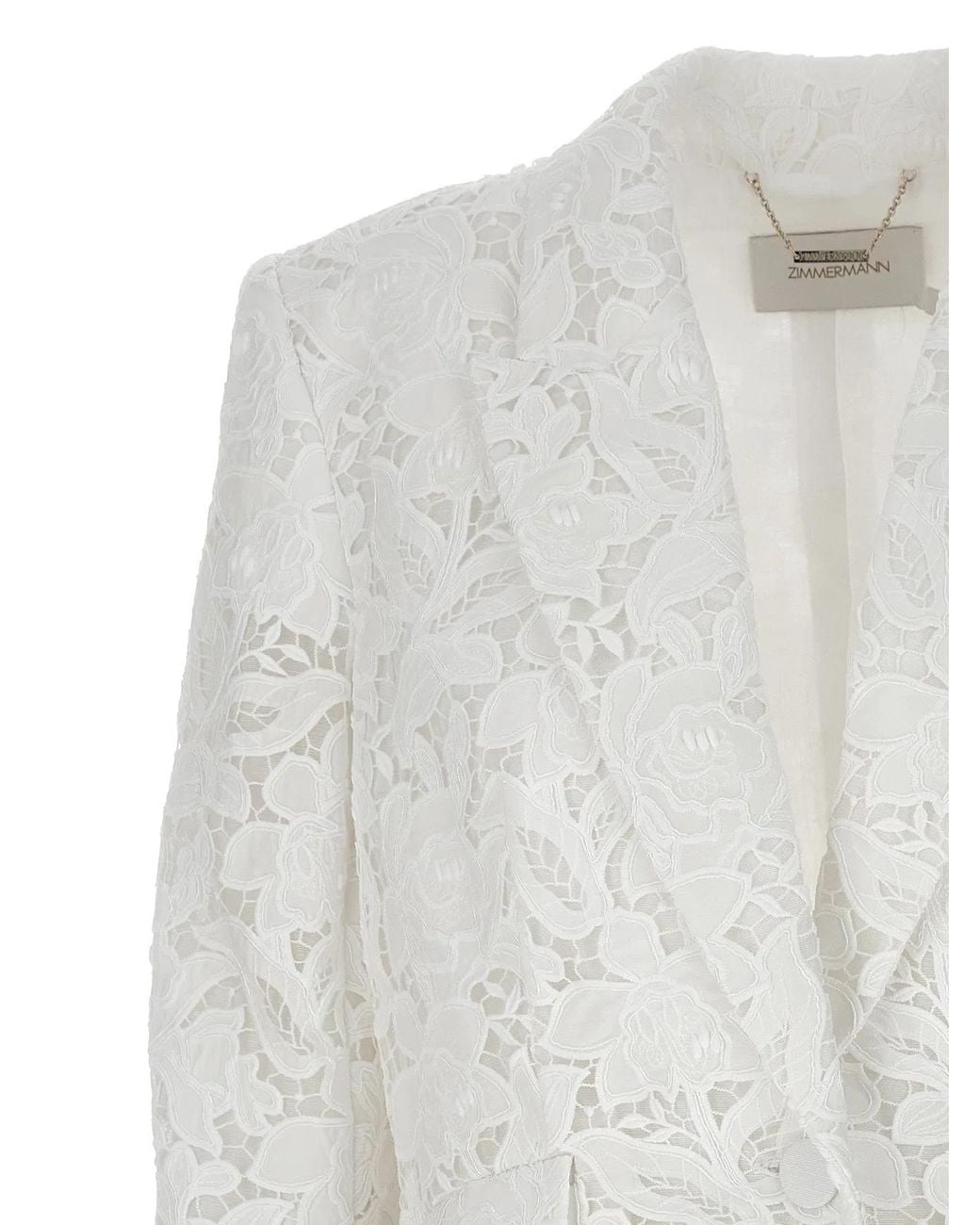 Zimmermann White 'Natura Lace' Blazer