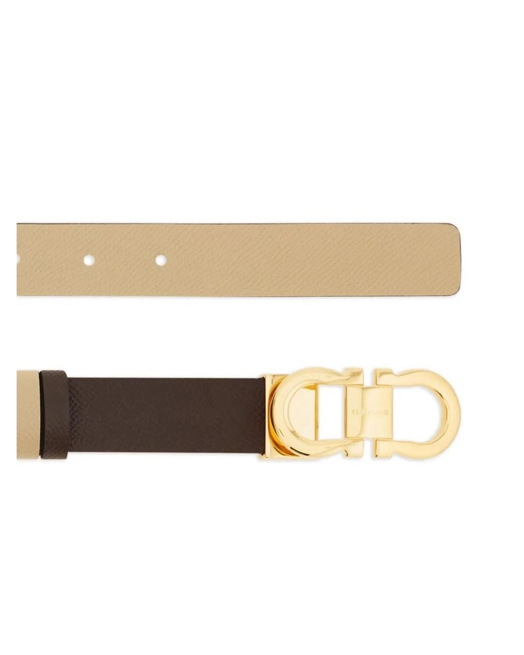 Ferragamo Metallic Reversible Gancini Belt