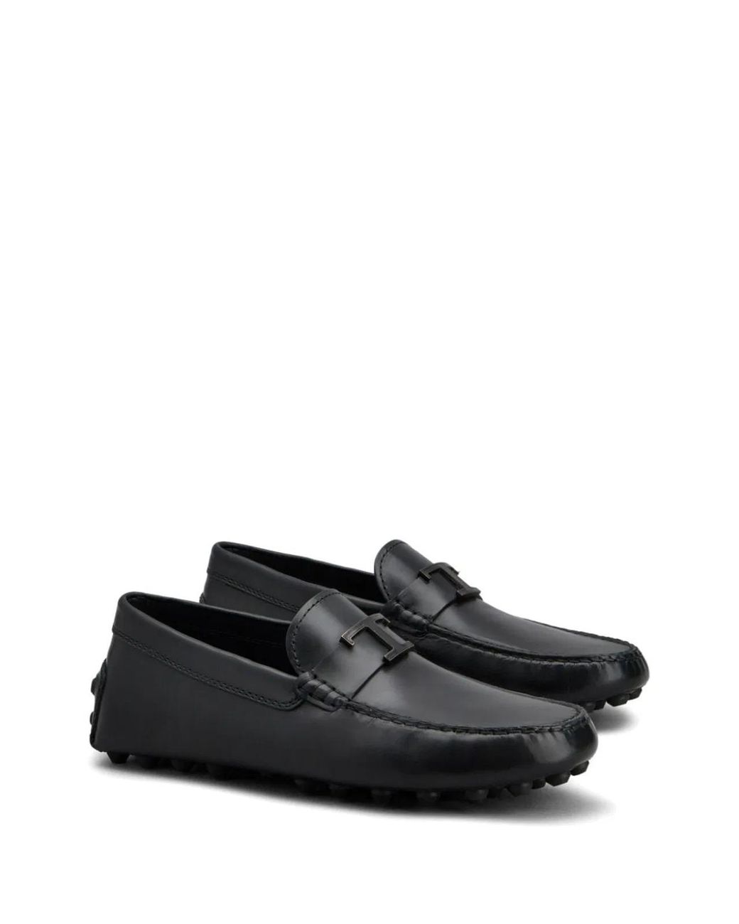 Tod's Black Gommino T Timeless Leather Loafers for men