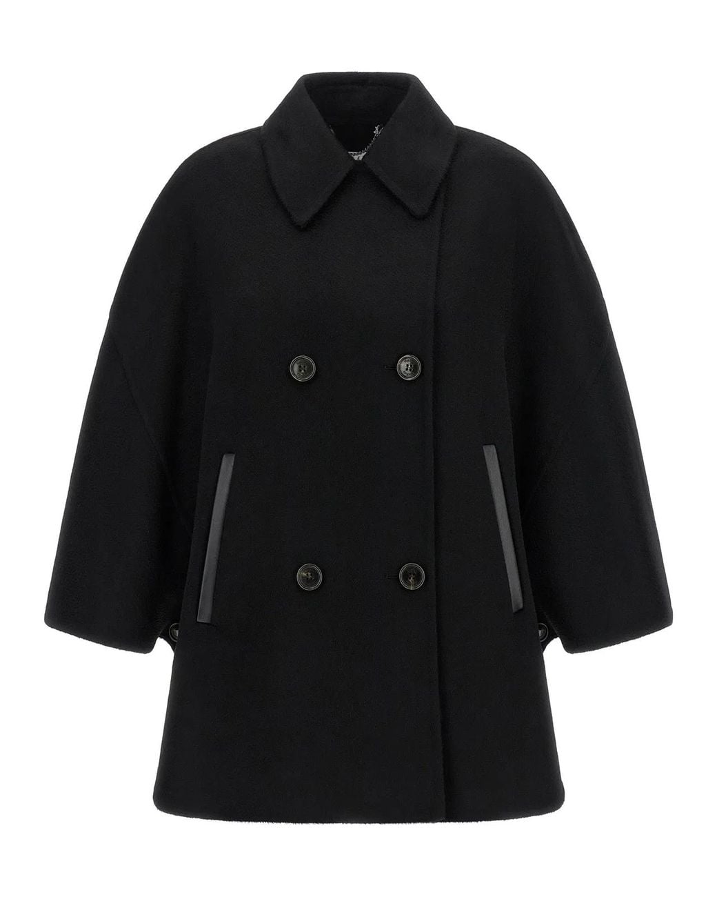 Max Mara Black 'Mxaospite' Cape
