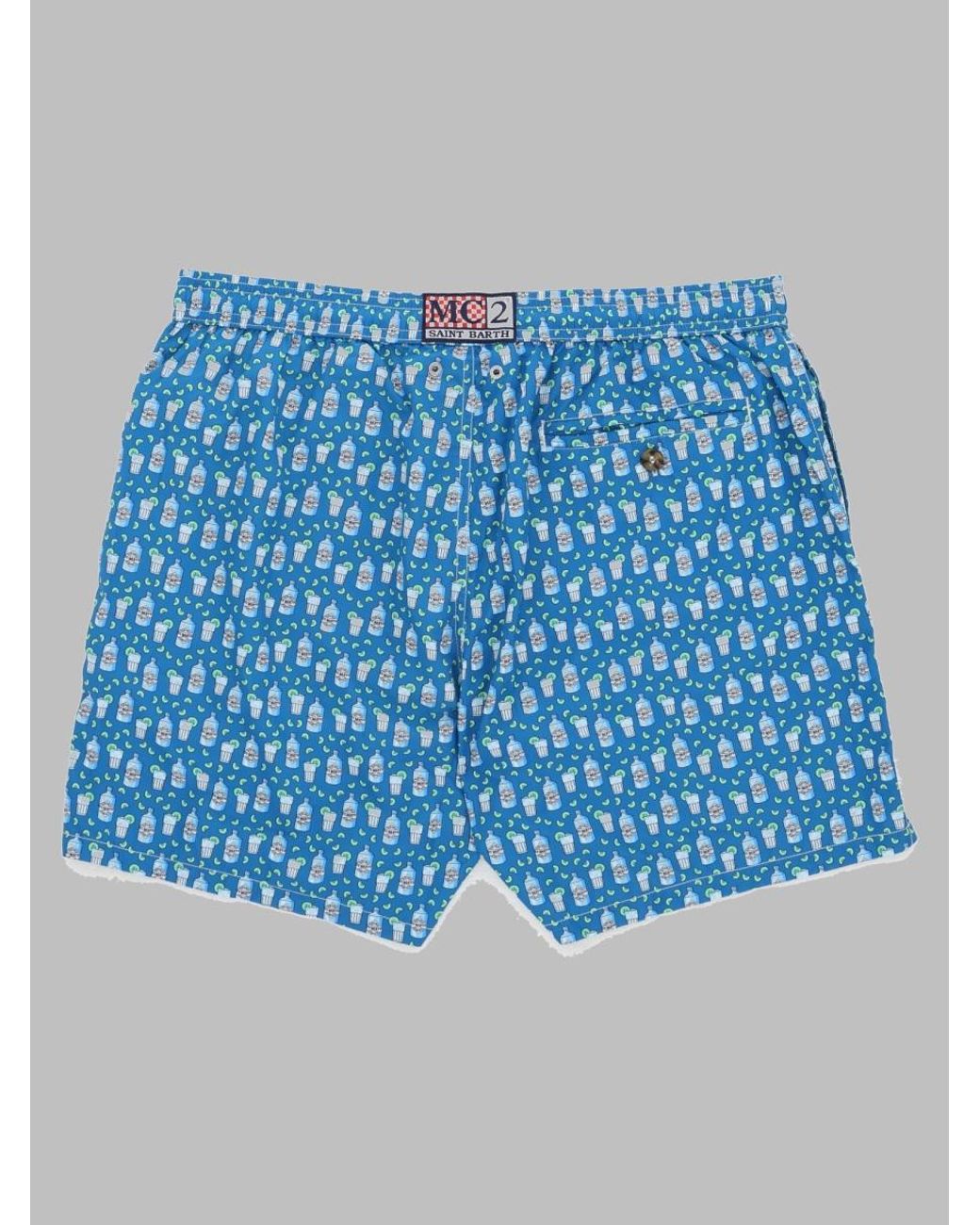 Mc2 Saint Barth Blue Printed Swim Trunks for men