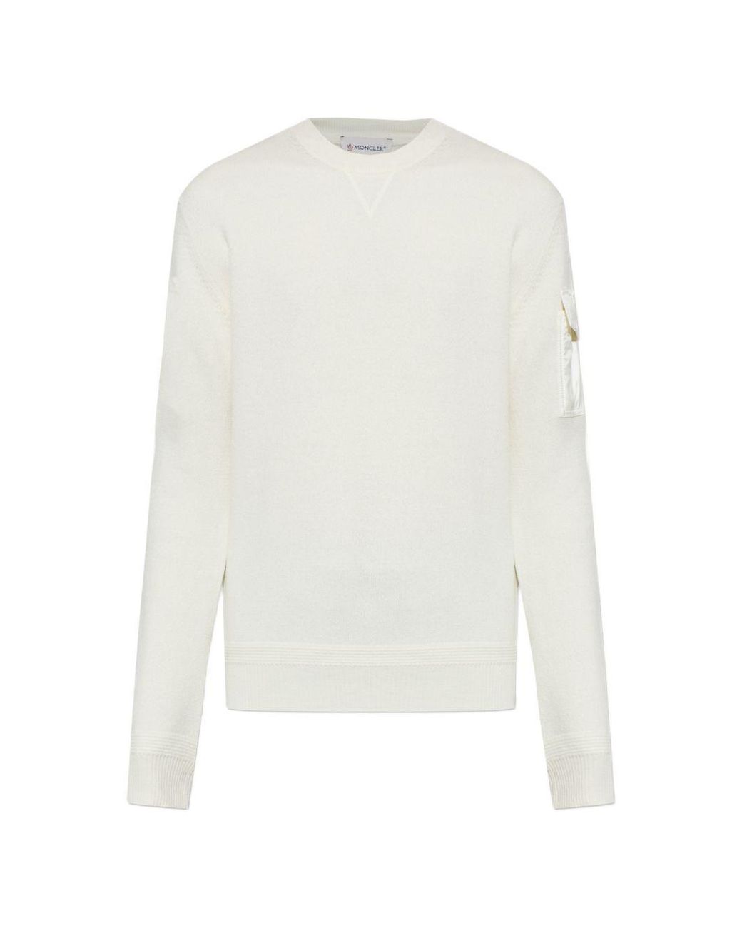 Moncler White Natural Wool Sweater for men