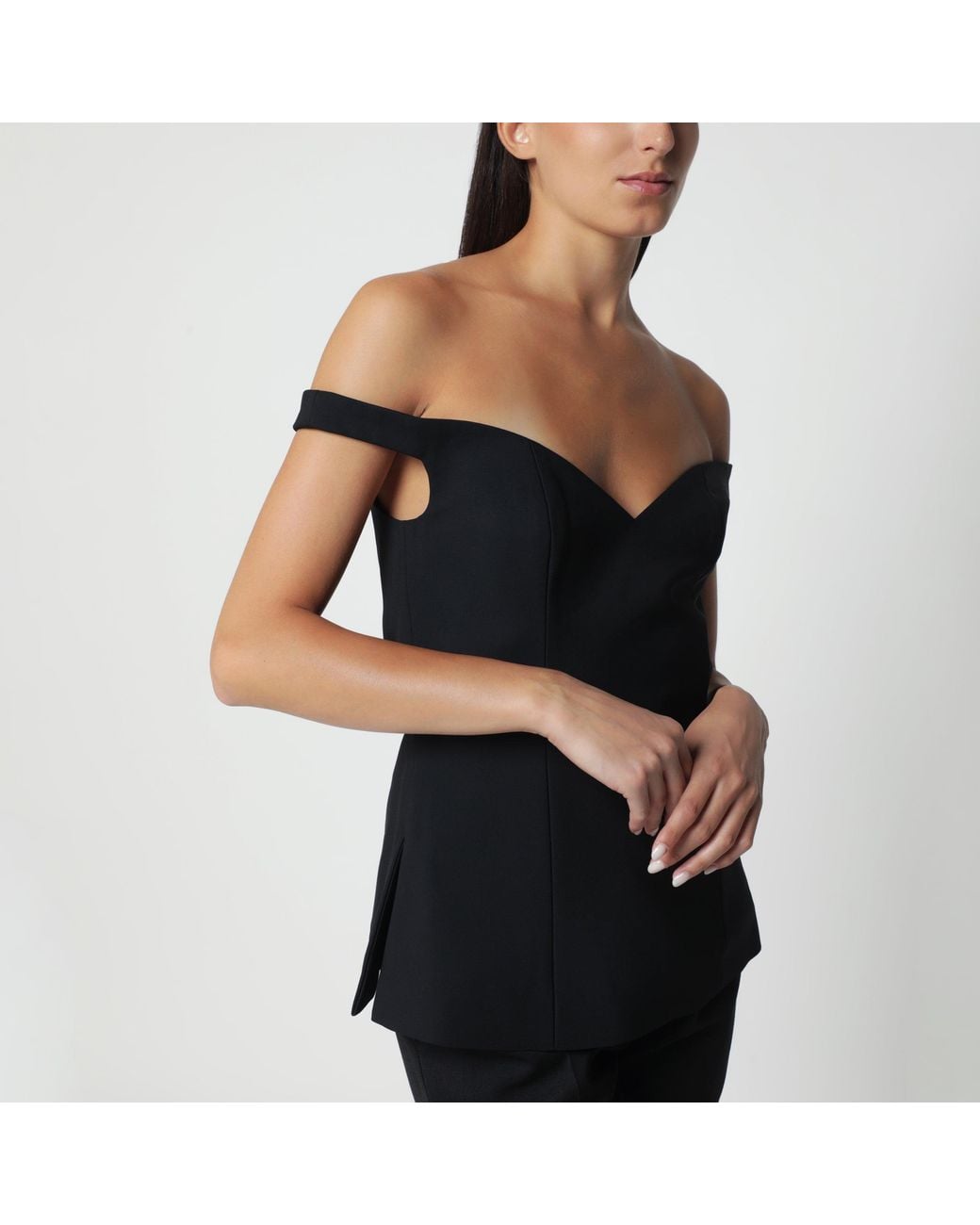 Rohe Black Off-The-Shoulder Top