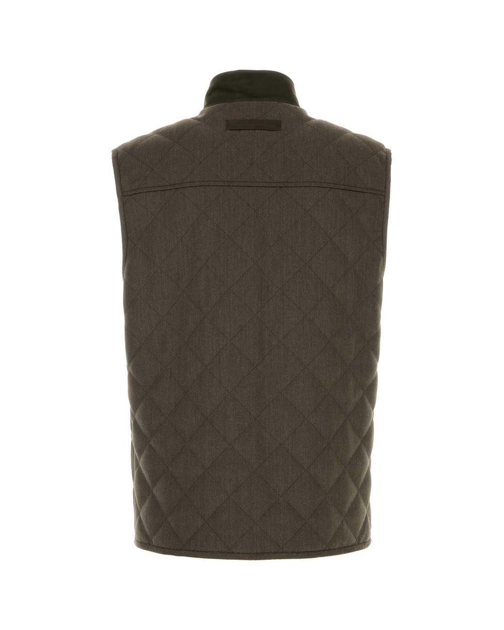 Zegna Green Mud Wool Vest For for men