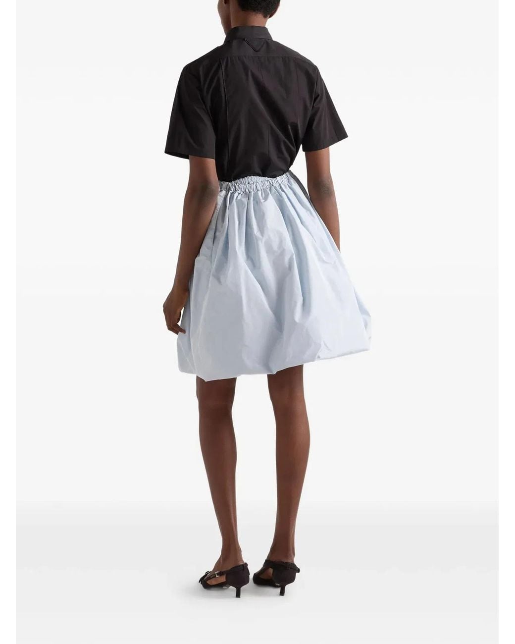Prada Black Short-Sleeved Poplin Shirt