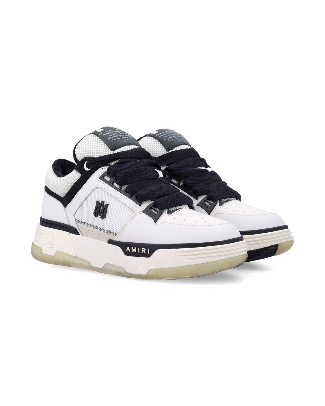 Amiri White Mesh And Leather Low-Top Sneakers for men