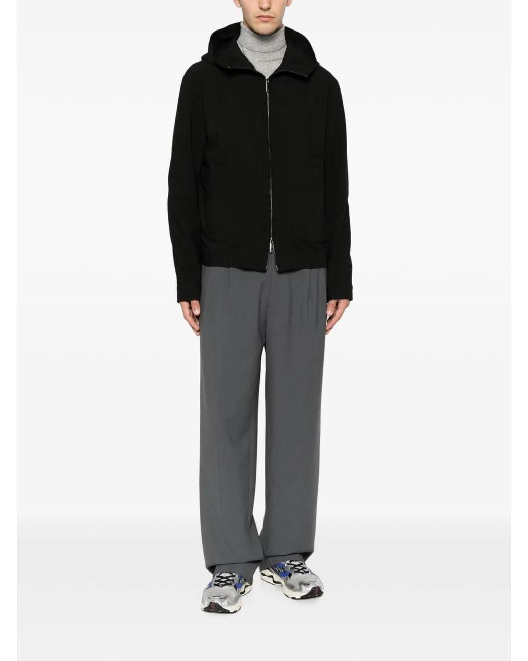 Emporio Armani Black Nylon Blouson Jacket for men