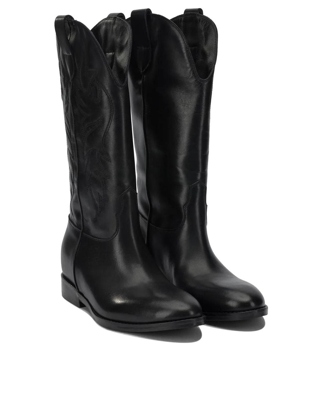 Strategia Black Leather Boots