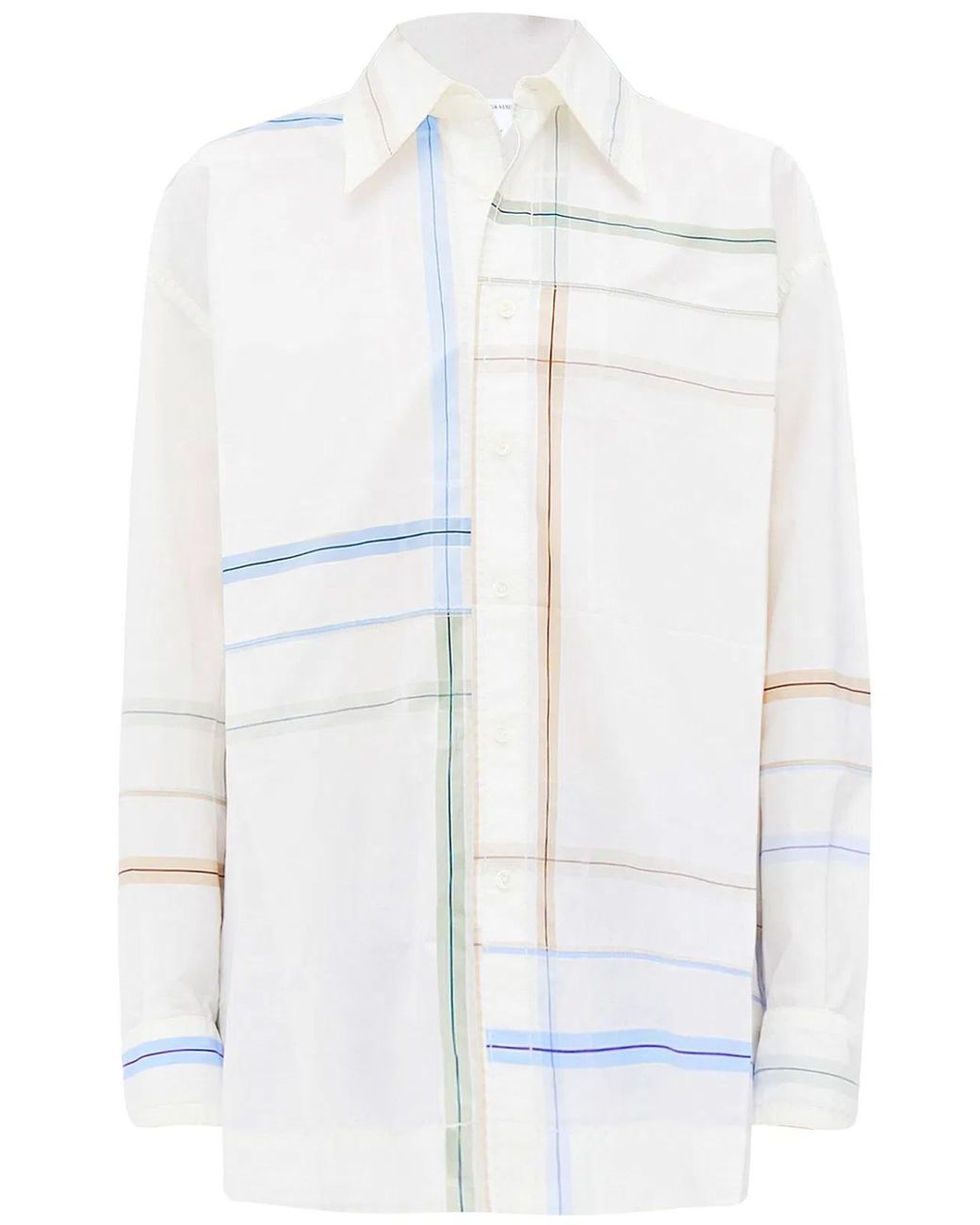 Bottega Veneta White Check Shirt For