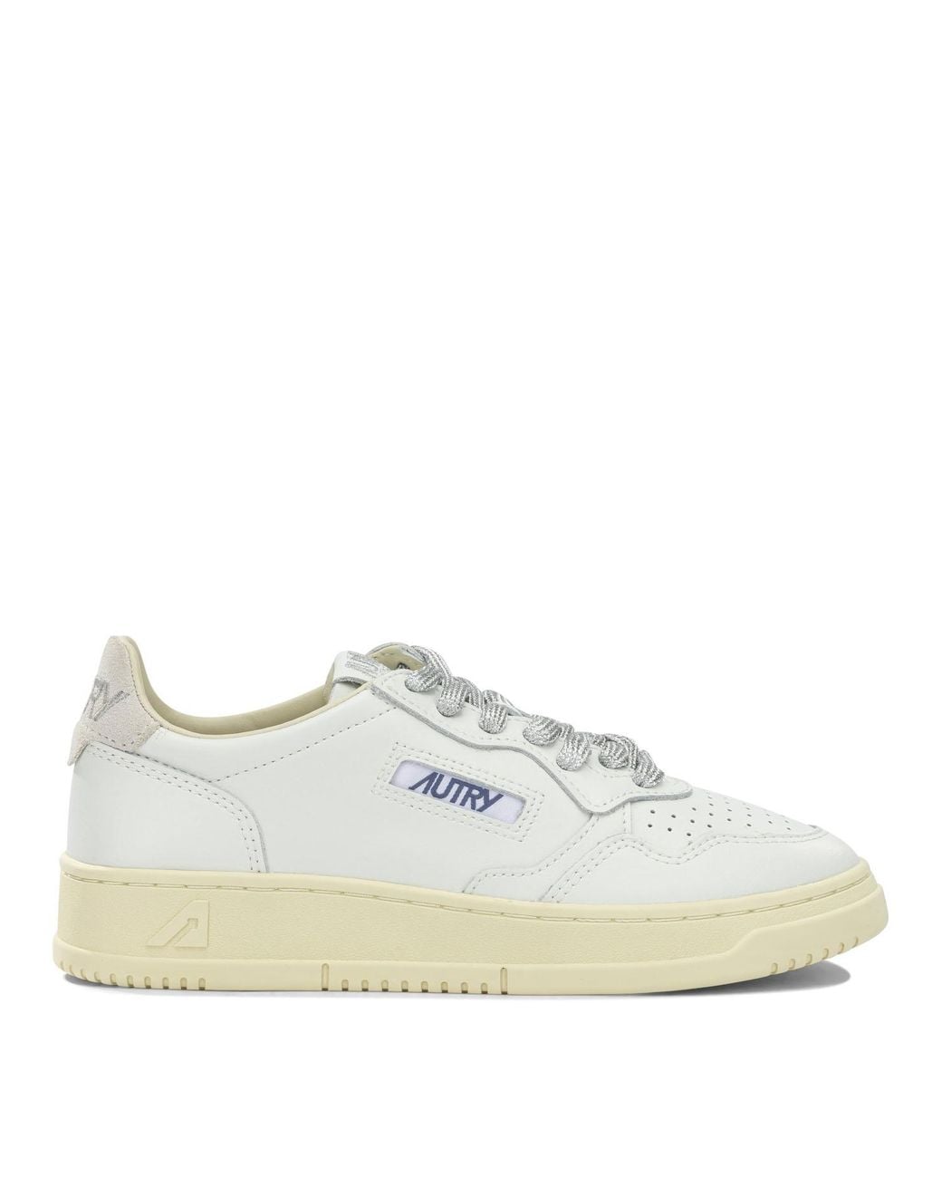 Autry White "Medalist Low" Low-Top Sneakers