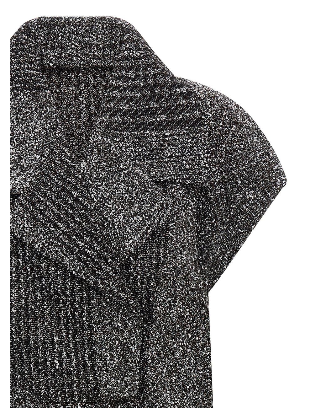 Missoni Gray Sequin Zigzag Dress