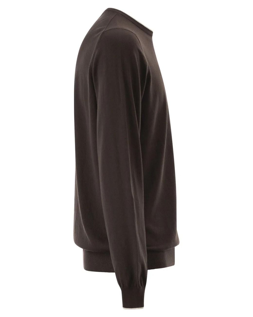 Fay Black Cotton Crew Neck Jumper for men