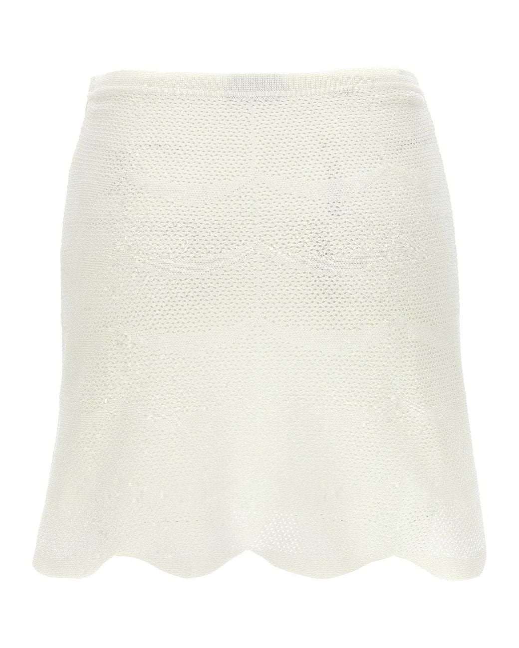 Tom Ford Natural Crochet Mini Skirt
