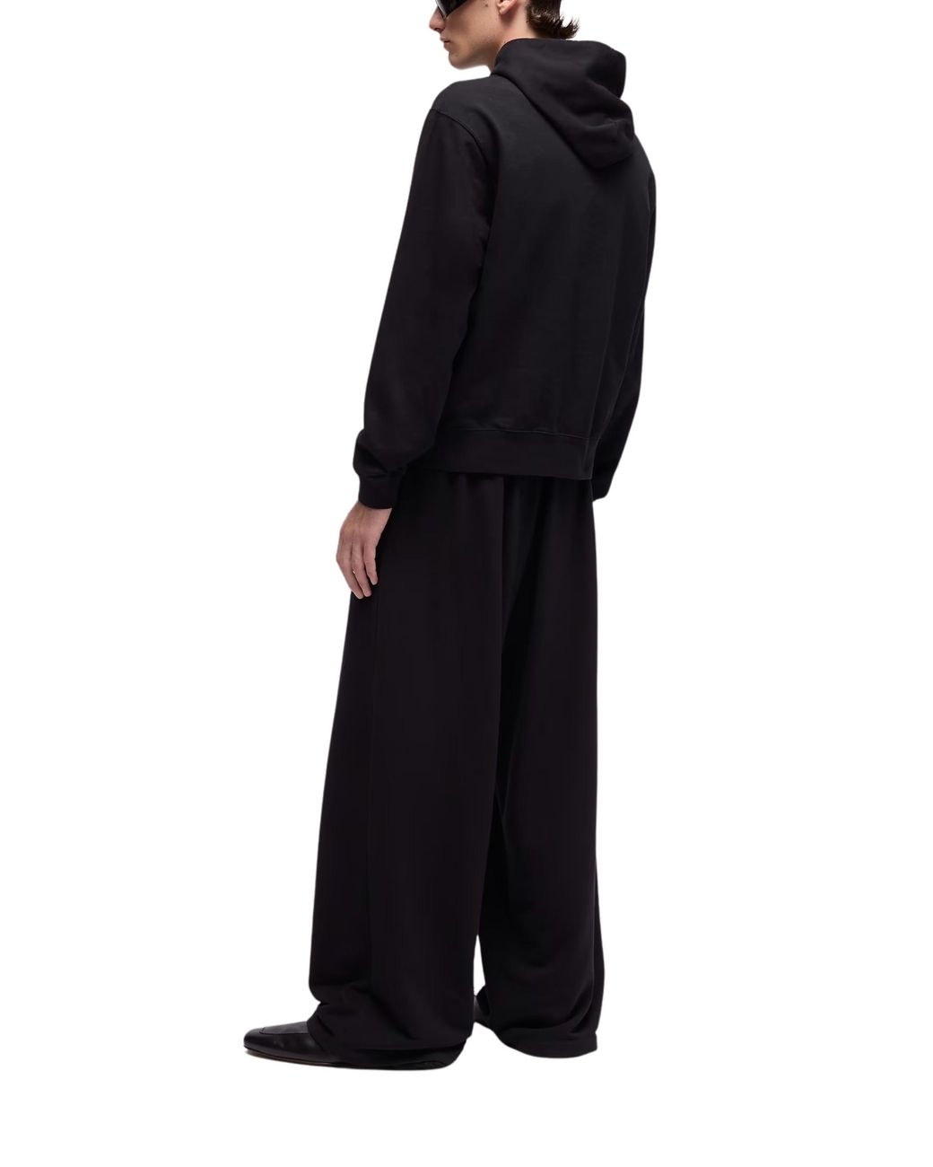 Gucci Black Cotton Hooded Sweatshirt With Muted Web for men