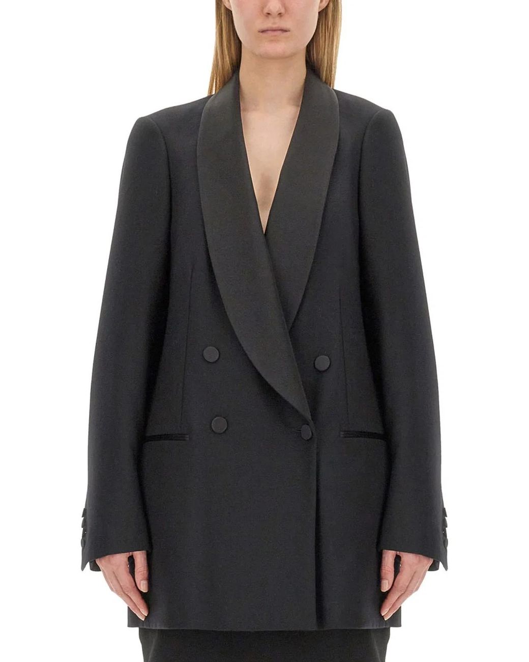 Dries Van Noten Black Doublebreasted Jacket